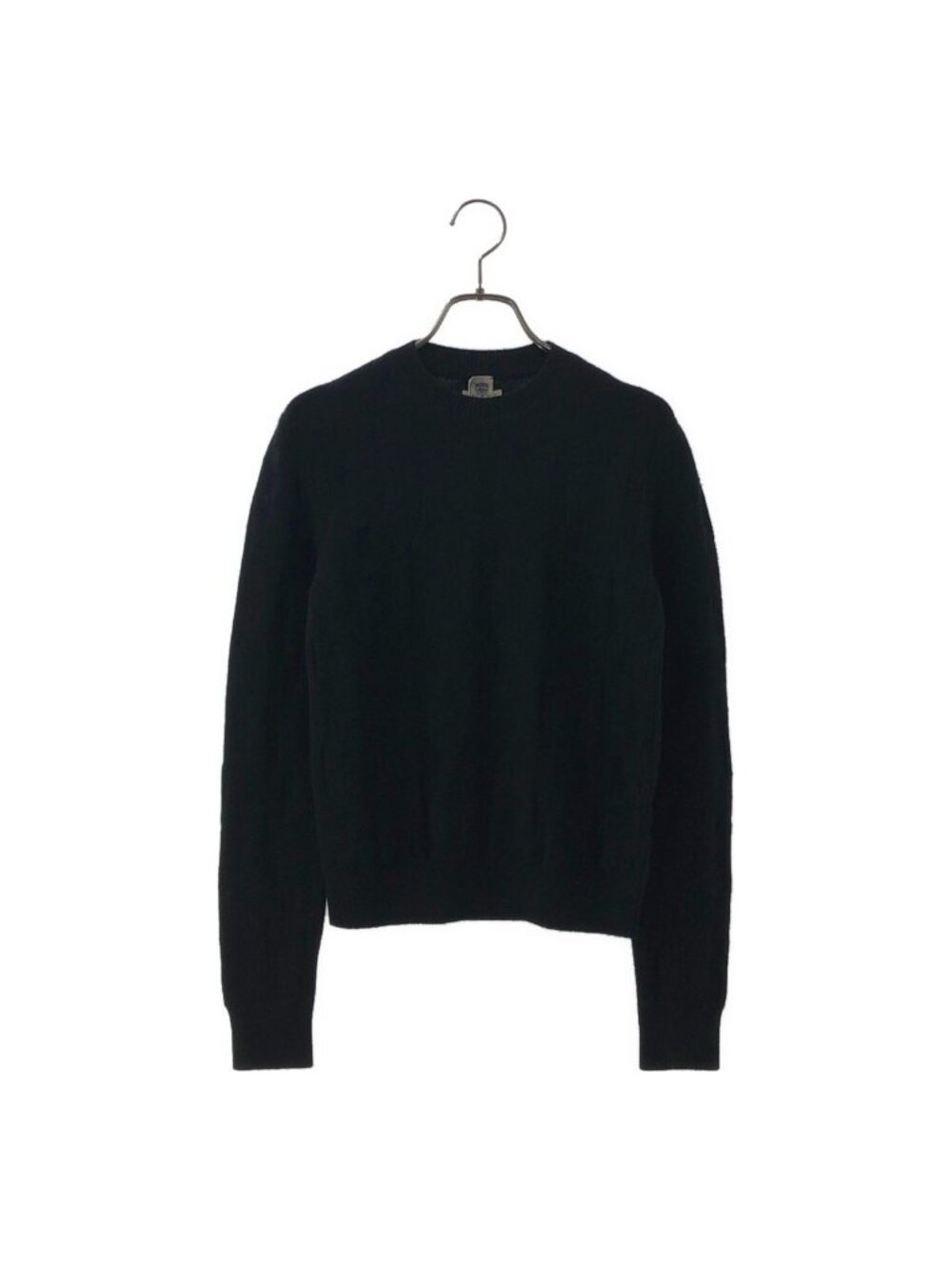 Hermes Wool H Pattern Crew Neck Knit Black Sweater 34